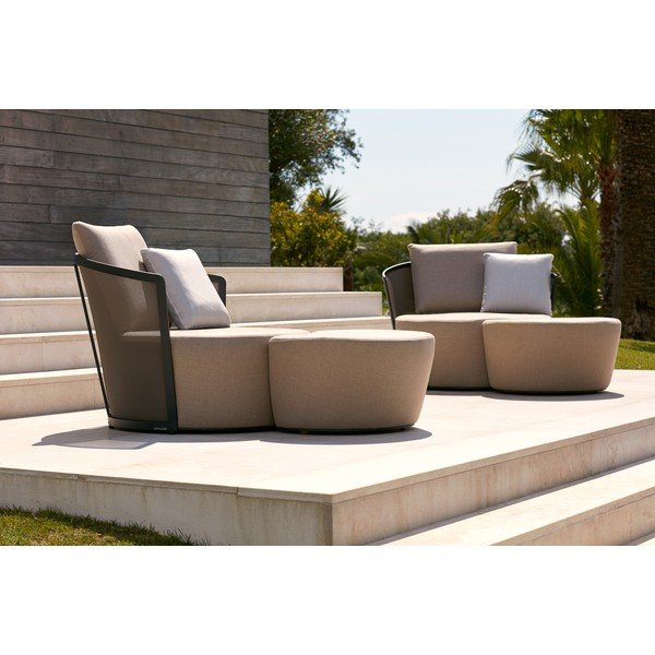 Pouf da giardino beige Cielo - Diphano-image-1