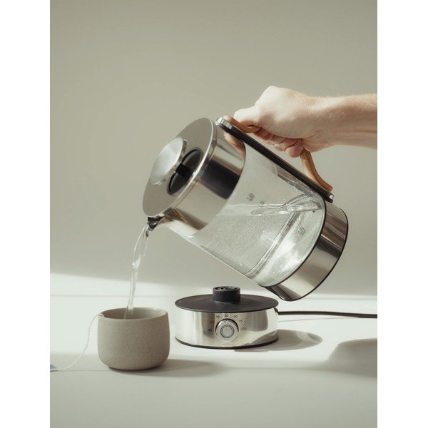 Bollitore argentato in vetro 1,2 l Emma – Stelton-image-1