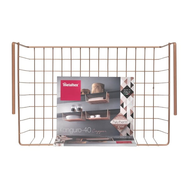 Scatola da appendere di colore rame, lunghezza 40 cm Kanguro - Metaltex-image-4