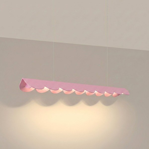 Lampadario LED rosa in alluminio BISCUIT – Thoro-image-1