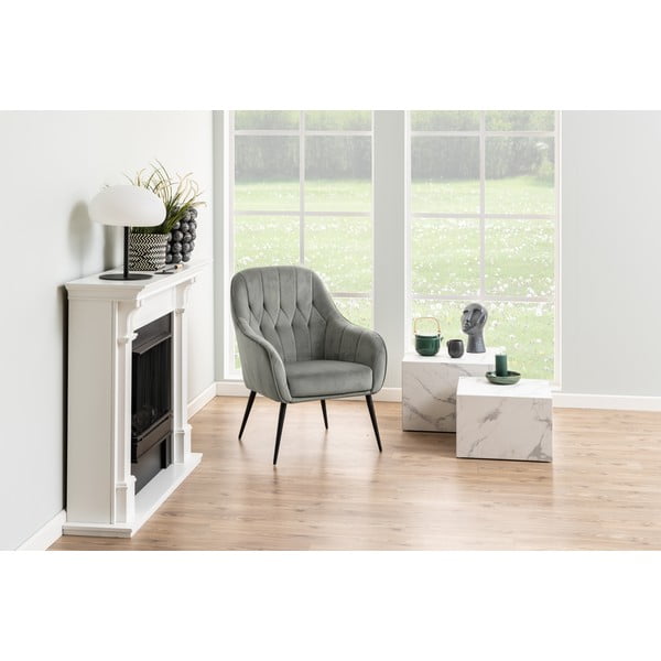 Set di tavolini bianchi effetto marmo 2 pz 58x58 cm Dice - Actona-image-2