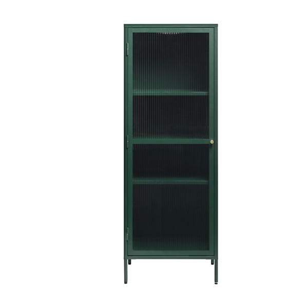 Vetrina in metallo verde Bronco, altezza 160 cm - Unique Furniture