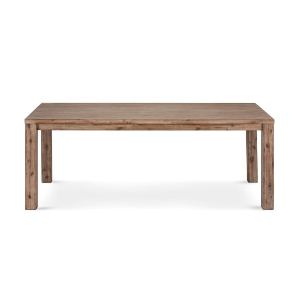 Tavolo da pranzo pieghevole in legno massiccio di acacia di colore naturale 90x180 cm Alaska - Furnhouse-image-1