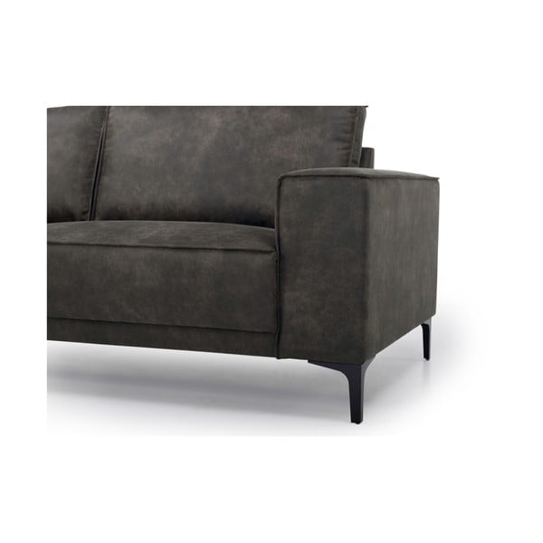 Divano angolare antracite in similpelle (angolo sinistro) Copenhagen - Scandic-image-1