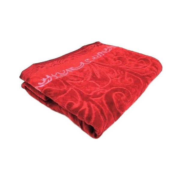 Asciugamano rosso in cotone 70x140 cm Skyline - JAHU collections