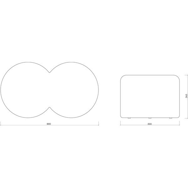 Poggiapiedi beige con rivestimento in bouclé Umbo – noo.ma-image-4