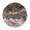 Tappeto rotondo lavabile in marrone-oro ø 80 cm - Vitaus
