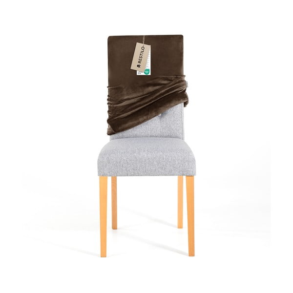 Coprisedia marrone con rivestimento elastico per sedie 48 cm Sento – Restilo-image-3