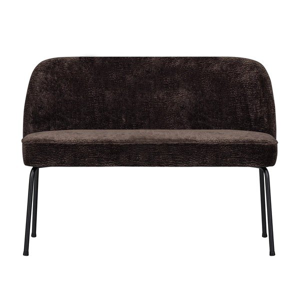 Panchina marrone scuro con rivestimento in ciniglia Vogue – WOOOD