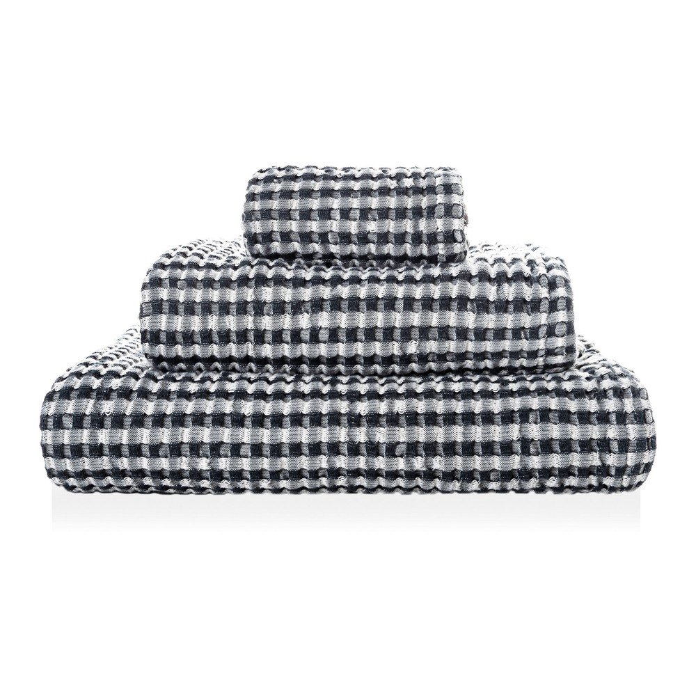 Set di asciugamani per viso e corpo neri/grigi in cotone 3 pz London – Restilo | Asciugamani