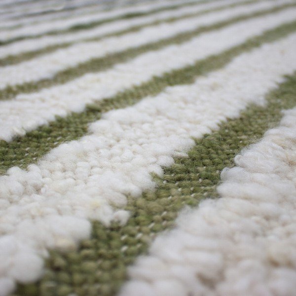 Tappeto verde in misto lana tessuto a mano 140x200 cm Boucle Frame – Flair Rugs-image-4