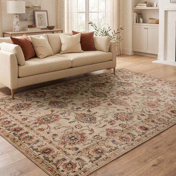 Tappeto beige 240x340 cm Raja – Asiatic Carpets-image-1