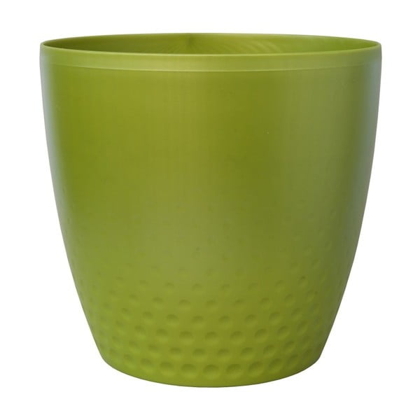 Vaso verde Perla, ø 19 cm - Plastia
