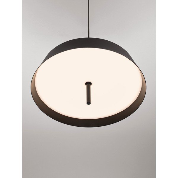 Lampadario LED nero opaco in alluminio con intensità regolabile ø 45 cm Velio – Nova Luce-image-1