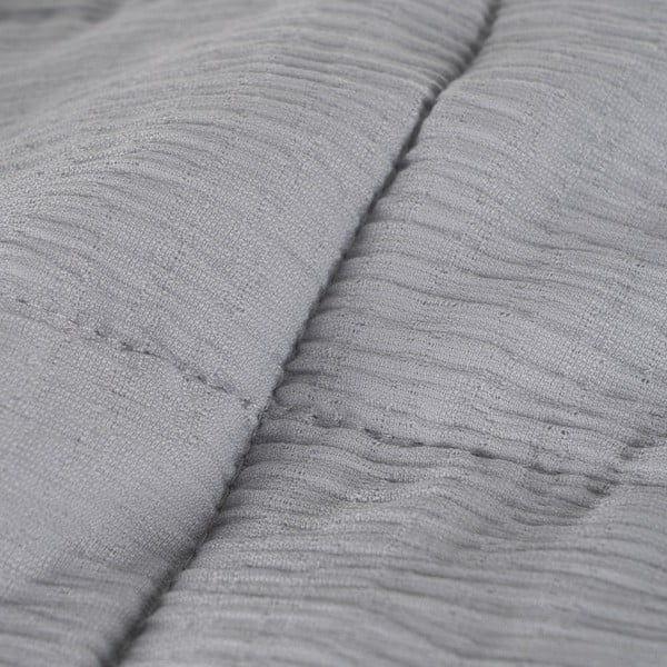 Copriletto grigio con rivestimento trapuntato 180x260 cm – Ixia-image-2