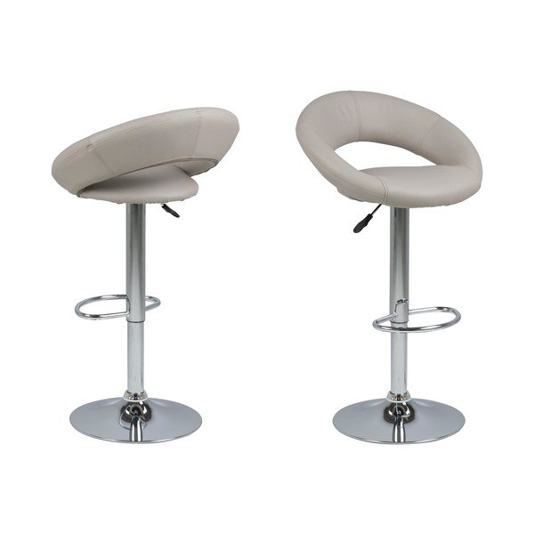Sgabello da bar ad altezza regolabile grigio Plump - Actona-image-1