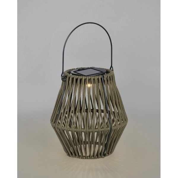 Lanterna a LED color kaki con alimentazione a pannelli solari (altezza totale 17 cm) Juny – Yes Everyday-image-1