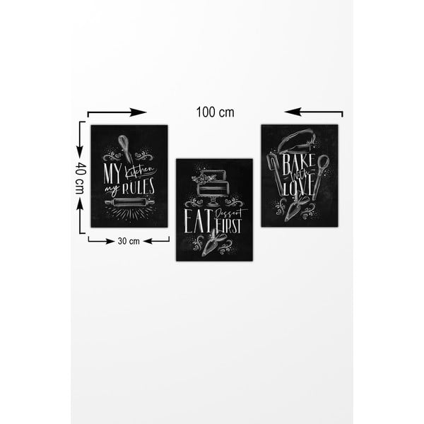 Insegne in set 3 pz 30x40 cm – Wallity-image-1