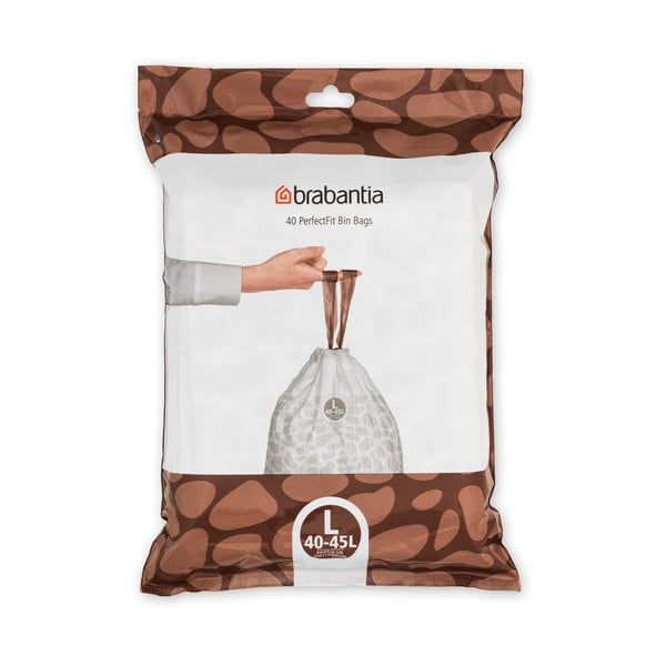 Sacchetti della spazzatura 40 pz 45 l PerfectFit L - Brabantia