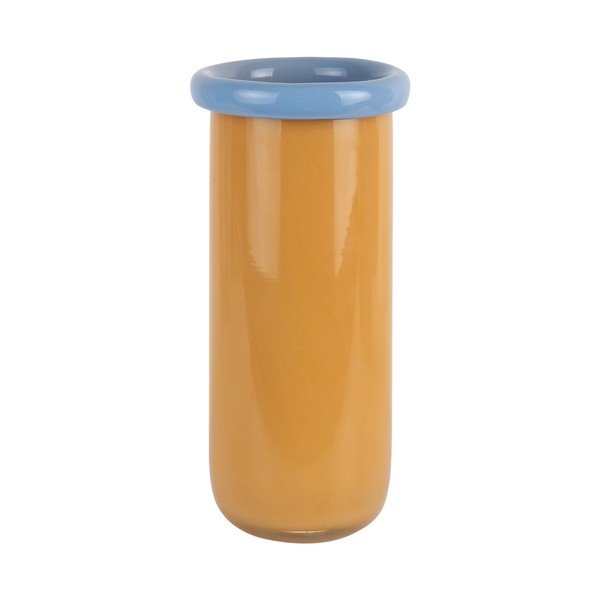Vaso color senape in vetro (altezza totale 30,5 cm) Plegado  – PT LIVING