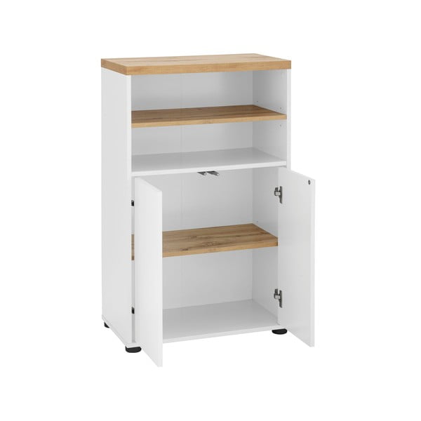 Mobile bianco alto effetto rovere per bagno 60x102 cm Thessa - Støraa-image-2