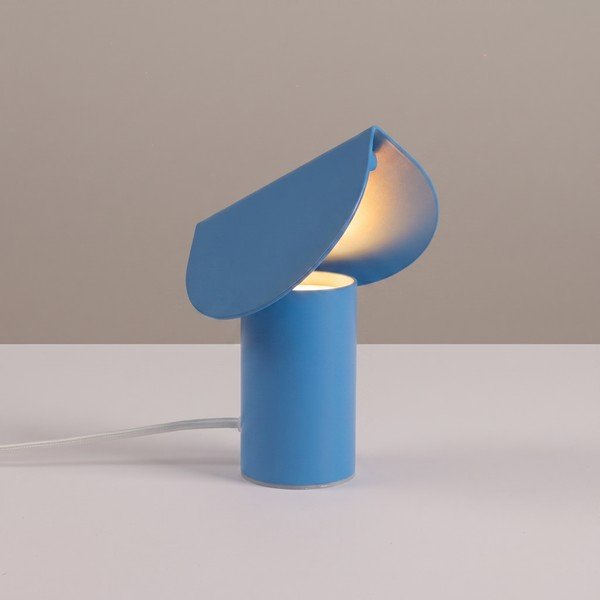 Lampada da tavolo LED azzurra in alluminio (altezza totale 15 cm) BISCUIT – Thoro-image-1