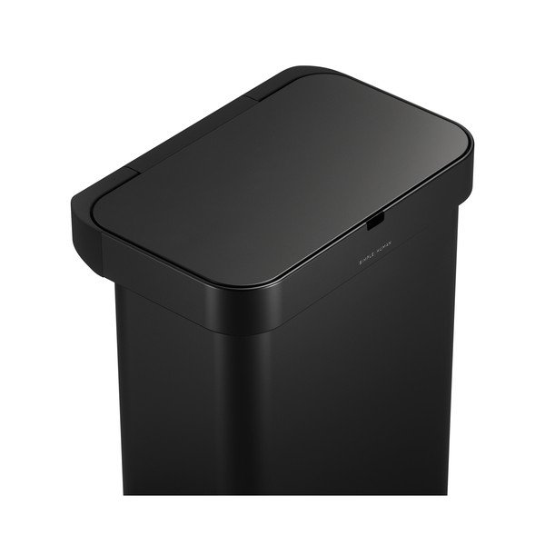 Cestino per la spazzatura nero in acciaio con sensori contactless 58 l Sensor – simplehuman-image-1