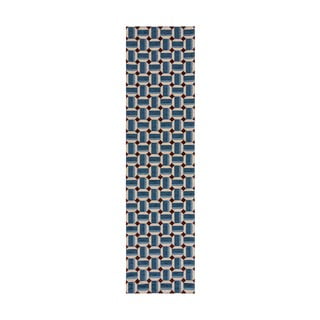 Passatoia blu 60x230 cm Lennox Geometric - Flair Rugs