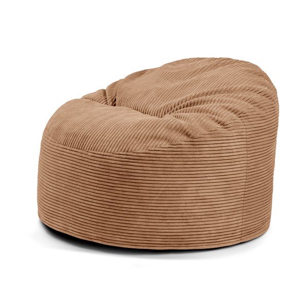 Pouf a sacco per bambini marrone con rivestimento in velluto a coste Om 85 – SLOWDOWN
