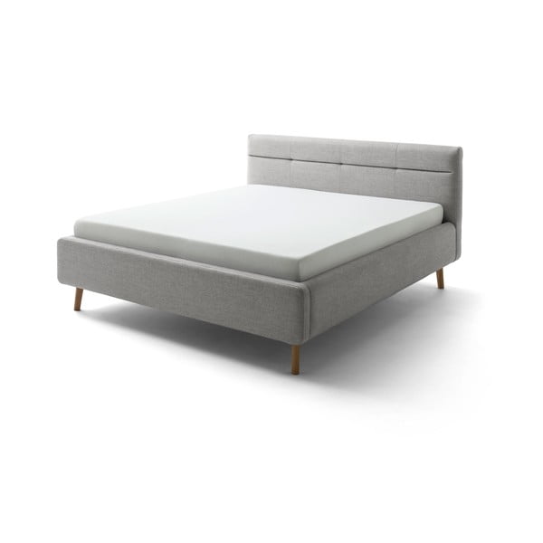 Letto matrimoniale imbottito grigio rete non inclusa 180x200 cm Lotte – Meise Möbel