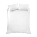 Set copripiumino e federa bianco in crêpe per letto singolo 135x200 cm Heatset Wave – Catherine Lansfield