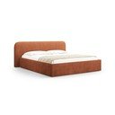 Letto matrimoniale imbottito color mattone con contenitore e rete inclusi 180x200 cm Elizabeth – Micadoni 