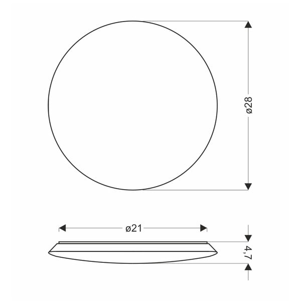 Plafoniera LED bianca ø 28 cm Mega - Candellux Lighting-image-2