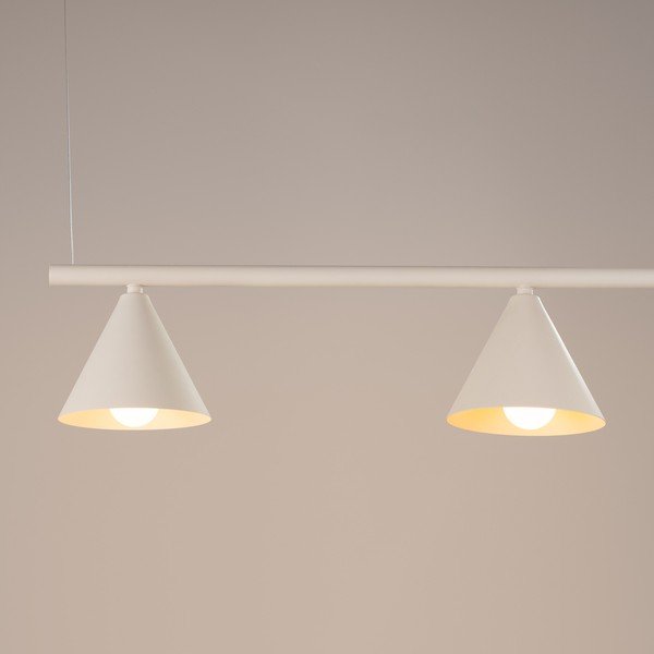 Lampadario beige in acciaio Zylo – Sollux-image-2