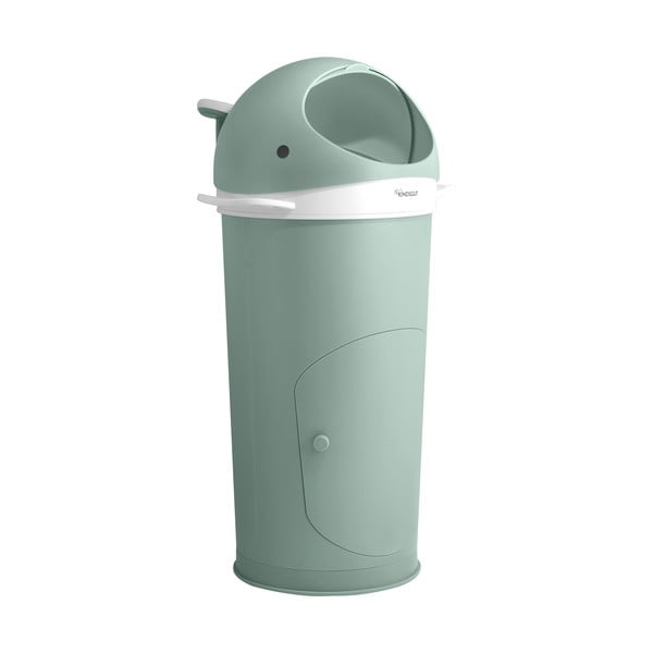 Cestino in plastica color menta per pannolini 25 l Whale - Kindsgut