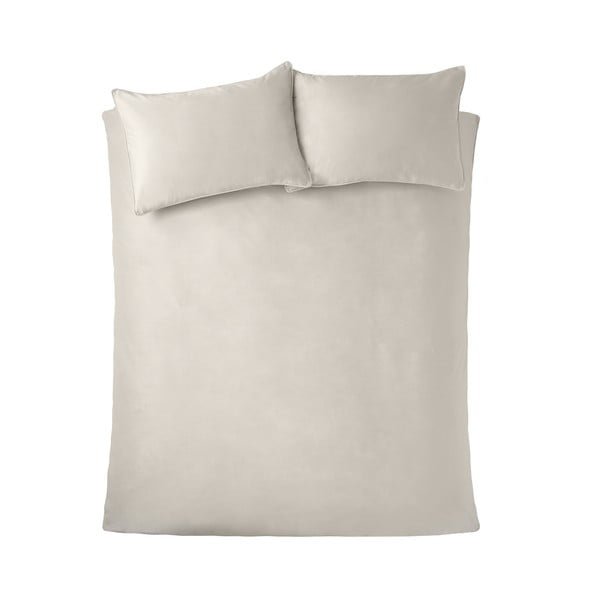 Set copripiumino e federa color crema in velluto per letto matrimoniale e per letto esteso 230x220 cm Kingsley – Catherine Lansfield