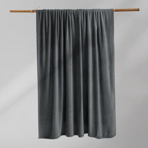 Coperta in microfibra grigio scuro, 220 x 240 cm Mic - DecoKing-image-3