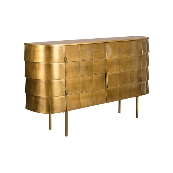 Cassettiera dorata in metallo 117x70x26 cm Hanna – Dutchbone-image-2