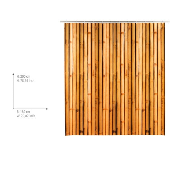 Tenda da doccia arancione Babusa - Wenko-image-1