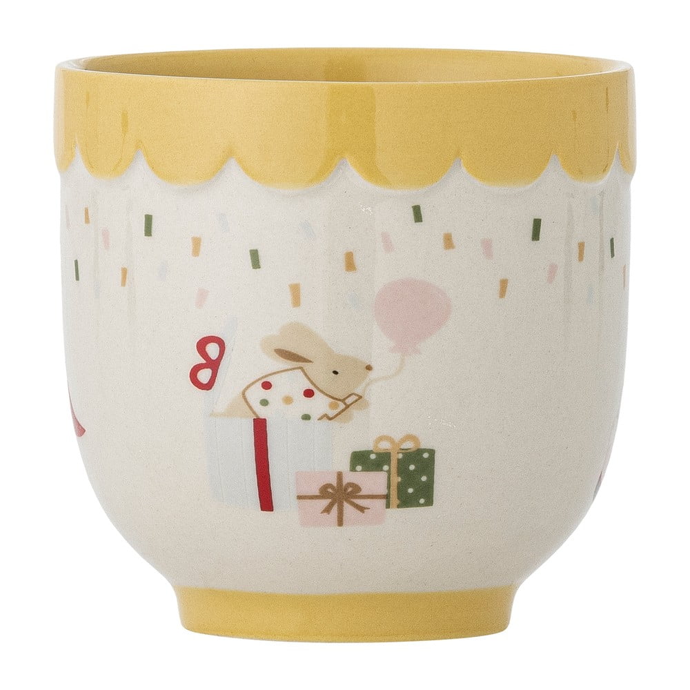 Tazza per bambini gialla e color crema in gres 150 ml Celebrate – Bloomingville Mini | Tazze per bambini