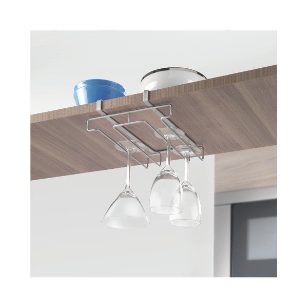 Supporto da appendere per 8 bicchieri Vetro, lunghezza 20 cm - Metaltex-image-1