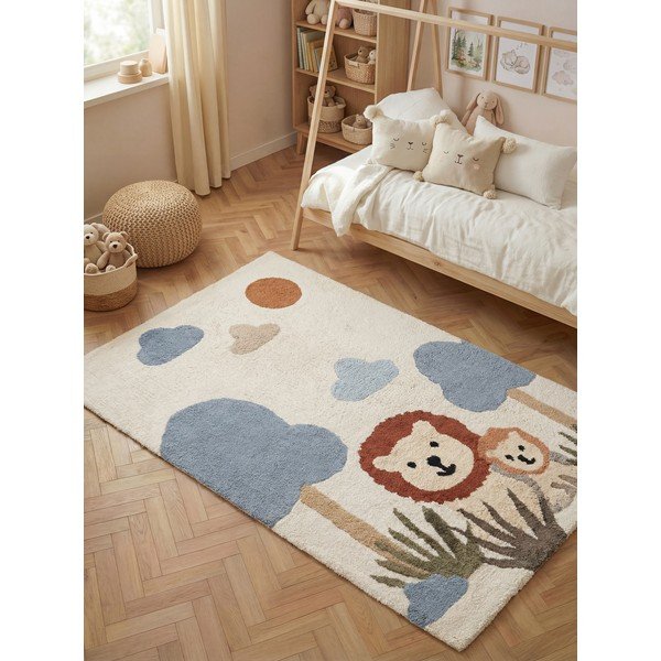 Tappeto per bambini color crema in cotone lavabile/tessuto a mano 140x200 cm Snuggle Lionel – Hanse Home-image-1