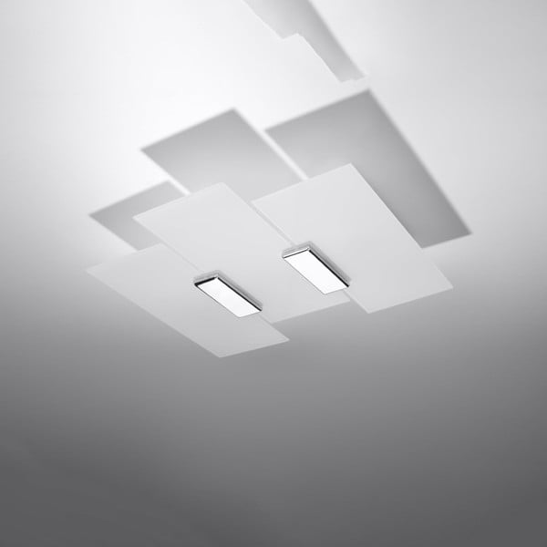 Lampada da soffitto bianca con paralume in vetro 42x40 cm Veronica - Nice Lamps