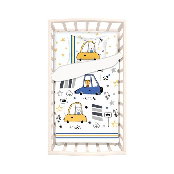 Biancheria da letto in cotone per bambini con lenzuolo per letto singolo Mike & Co. NEW YORK Mirra Fesso, 100 x 150 cm - Mike & Co. NEW YORK