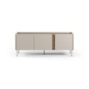 Mobile TV effetto rovere in colore crema-naturale 140x53x35 cm Lucile - Marckeric