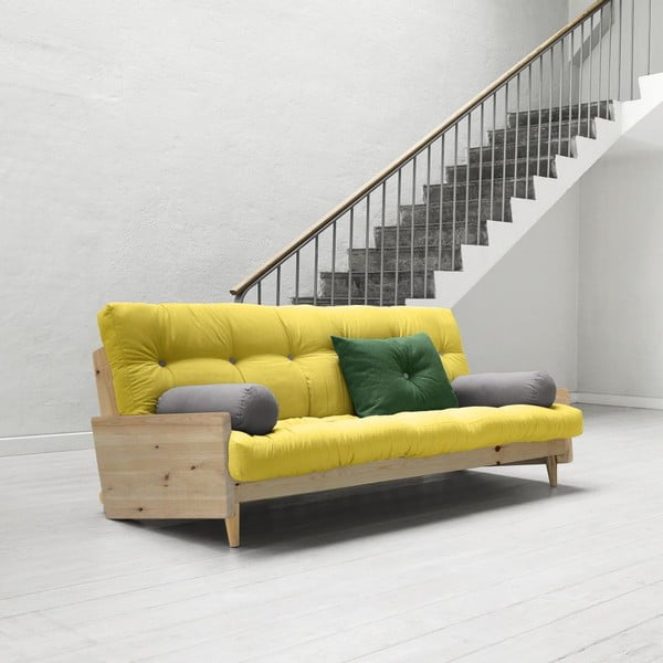 Rozkládací pohovka Karup Indie Clear Lacquered/Pistacio/Gris