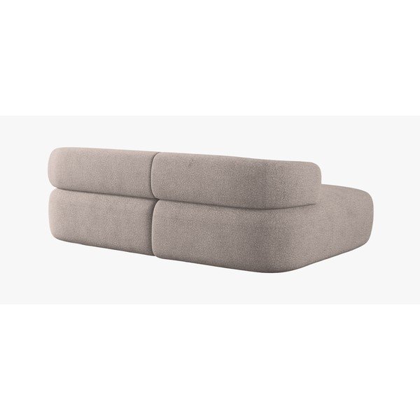 Divano angolare marrone chiaro (con penisola a sinistra/con chaise lounge) con rivestimento in bouclé Jenny – Micadoni -image-2