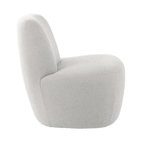 Poltrona bianca in tessuto bouclé Ada - Leitmotiv-image-3