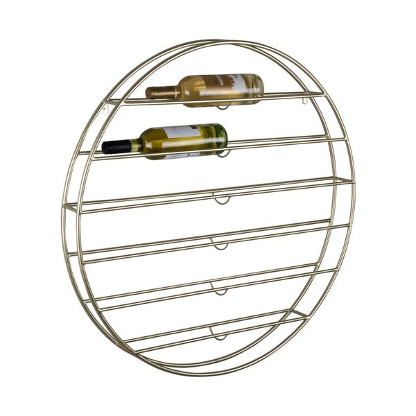 Portabottiglie da parete dorato in metallo numero di bottiglie 12 80x80x9 cm Redondo – PT LIVING-image-3