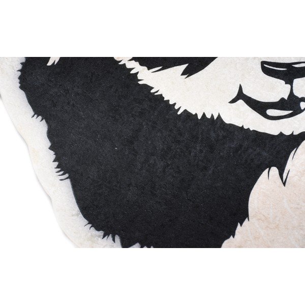 Tappeto bianco e nero per bambini ø 120 cm Cuddly Panda - Vitaus-image-2
